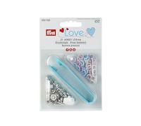 21 Prym Love Nähfrei Jersey Anneaux Boutons-Pression 8 Mm Rose Bleu Clair
