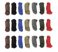 21 Rouleaux Corde de Camping 4mm Tressée, 7 Âmes, Nylon | Tentes et Haubans, Usage Plein Air, Entraînement en Nature, Rouleaux