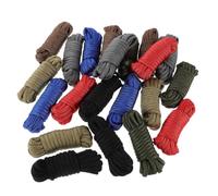 21 Rouleaux Corde de Tente 4mm Tressée, Nylon 7 Âmes, 21 | Auvents et Points D’ancrage, Usage Extérieur, Portage Facile, Se Fond Nature, Stabilité par Vent