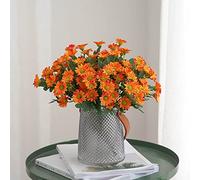 21 Têtes Fleurs Artificielles, Simulation de Style Rural Fleurs en Plastique Colorfast, Marguerites Artificielles Fleurs en Plein air Fausses Plantes, Décoration Intérieure et Extérieure
