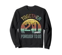 21 Wedding Anniversary for Couple Best 21st Year of Marriage Sweatshirt