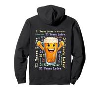 21 Years Later 21st Birthday Meme apparel Then vs Now Humour Sweat à Capuche