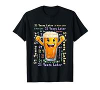 21 Years Later 21st Birthday Meme apparel Then vs Now Humour T-Shirt