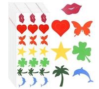 210 Pièces d'Autocollants pour Bain de Soleil, Différents Styles d'Autocollants pour Bronzage Autocollants pour Lit de Bronzage pour le Corps l'Été l'Intérieur et l'Extérieur