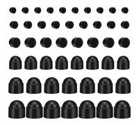 210 Stück Écrou à Dôme en Plastique Noir, Capuchons de Protection Hexagonaux pour Vis, M4/M5/M6/M8/M10/M12 Assortiment D'écrous Borgnes Hexagonaux, Dôme Écrou Hexagonal pour Machine Meuble Véhicule
