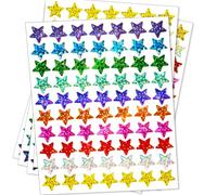 2100 Pièces Gommettes Étoiles Autocollantes,10 Couleurs Feuille d'or Autocollant de Récompense Auto-adhésifs Stickers Étoiles pour Enseignant Étudiants DIY