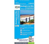 IGN - Carte topographique Top 25 - 2104ET Boulogne-sur-Mer - Forêts du Boulonnais - 1:25 000