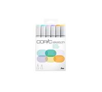 [21075667] COPIC Marqueur sketch, kit de 6 "Pale Pastels"