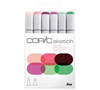 [21075668] COPIC Marqueur sketch, kit de 6 "Floral Favorites 1"