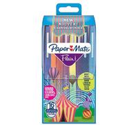 [2108467] Paper:Mate Pochette de 16 stylos-feutres Flair Carnaval pointe moye...