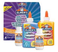 ELMER'S Kit Slime couleur changeante, 2 flacons de colle à couleur changeante (147 ml), 2 flacons de liquide magique (68 ml) G