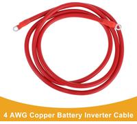 210cm 4 AWG Batterie Onduleur Cable 5/16" Batterie Cable étamé Cuivre Rouge OT Type 1 Pc