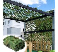 210D Filet De Camouflage Jungle 3x3m,Filet D'ombrage De Pergola, Maille Renforcée de Qualité Militaire pour Camping Chasse Jardin Décoration Voiture,Protection Solaire,Léger-3x3m(9.8x9.8ft)