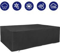 210D Tissu Oxford Housses de protection pour meubles de chaises Couverture imperméable à la poussière pour chaises de terrasse Gartenparkland Bâches pour meubles d'extérieur -242*162*100cm
