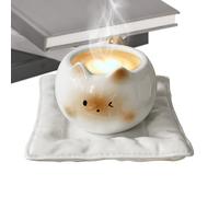 210ml Cat-Shaped Ceramic Coffee Mug, Cute Collectible Teacup for Hot Chocolate, Milk, or Juice, Home, Camping, Dorm, Apartment, Party Use, Family Gathering, Pet Lovers, Fun and Decorative Drinkware