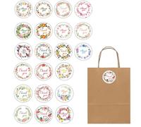 210pièces Merci Autocollants,Étiquettes Adhésif Rond Remerciement de Bricolage,Étiquettes de Remerciement,Pour les Desserts,l'emballage des Bonbons,l'emballage des Cadeaux