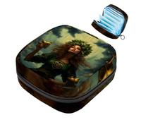 2112 Sac de rangement pour serviettes hygiéniques à fermeture éclair, pochette souple pour serviettes hygiéniques, porte-tampon et trèfle à quatre feuilles