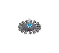 wolfcraft 2119000 (L) cepillo de disco metálico, trenzado, vástago hexagonal 1/4" (6,35 mm) PACK 1 argent