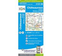 2125sb chateauroux levroux villedieu-sur-indre Echelle 1 : 25 000 - Collectif - Ign Institut Geographique National - cartonné - Atlas / carte