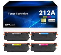 212A 212X Cartouche de Toner pour HP 212A 212X W2120A W2121A W2122A W2123A pour Color LaserJet Enterprise M555dn M554dn M555x Flow MFP M578z M578c M578f M578dn Encre pour imprimante, 4-Pack