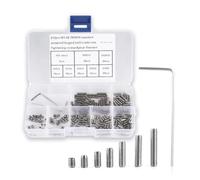 212Pcs Vis à tête creuse à six pans creux, Acier inoxydable 304 M3 x 3 mm M3 x 4 mm M3 x 5 mm M3 x 6 mm M3 x 8 mm M3 x 10 mm M3 x 12 mm Vis sans tête à tête hexagonale interne