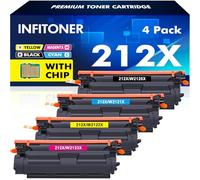 212X 4-Pack Cartouche Toner Compatible pour HP 212X 212A M555 M554 M554dn
