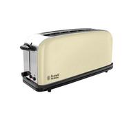 Russell Hobbs Grille-pain Colours 21395-56 - Fente longue 2 tranches, 6 niveaux, 1000W, crème