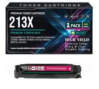 213X W2130X W2131X W2132X W2133X pour HP 5700dn 5800dn 6700dn 6701dn 6800dn 6801dn Cartouches de Toner avec Puce,Magenta-213X