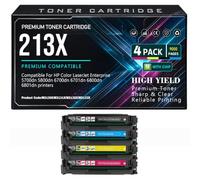 213X W2130X W2131X W2132X W2133X pour HP 5700dn 5800dn 6700dn 6701dn 6800dn 6801dn Cartouches de Toner avec Puce,4Pack-213X