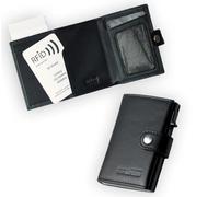 2142 Slim Wallet, Cuir de vachette noir, s, Moderne