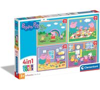 - 21516 - Supercolor Puzzle 4 In 1 - Peppa Pig - Puzzle Progressifs (12, 16, 20, 24 Pièces), Puzzle Enfants 3 Ans, Puzzle Dessin Animé - Fabriqué En Italie