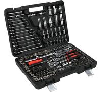 215pcs Jeu de clés à cliquet 1/4in 3/8in 1/2in Socket Tool HAFT HAND KITSBOLK LPD00057