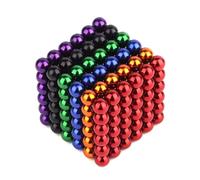 216 Pièces 3mm Jeu De Boules Magnétiques Aimant Magique Cube Jouet De Construction Pour Le Soulagement Du Stress Mélange 6 Couleurs, 216pcs(3mm)