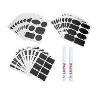216 Pièces Étiquettes Tableau Noir Étanches, Stickers PVC pour Pots de Fleurs, Blanc Stylo Craie Inclus - Réutilisables, Résistantes à l'Eau, Idéal pour Organisation Maison et