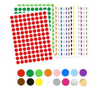 2160cs Gommettes Autocollantes Rondes, 20mm Couleur Codage Étiquettes Pastille Couleur Autocollante pour Fournitures de Bureau Famille École Calendriers