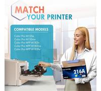 216A Avec Puce Cartouche De Toner Compatible Pour Hp 216A Color Laserjet Pro Mfp M183Fw M182N M182Nw M155Nw M155A M183 M182 M155 W2410A W2411A W2412A W2413A (Noir Cyan Jaune Magenta,4-Pack)