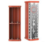 21700 Power Bank Étui de protection pour batterie 8 emplacements avec écran LED intelligent haute résistance Charge rapide pour smartphones, tablettes Orange