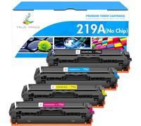 219A 219X MFP 3302FDW Toner: 4 Pack Compatible pour HP 219A 219X Color LaserJet Pro MFP 3302FDW 3302SDW 3302FDN 3202DN 3202DW 3302FDNG 3302FDWG 3302SDWG W2190A - Noir Cyan Jaune Magenta sans Puce
