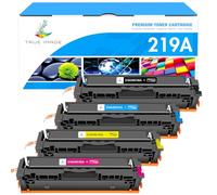 219A 219X MFP 3302FDW Toner: 4 Pack Compatible pour HP 219A 219X Color Laserjet Pro MFP 3302FDW 3302SDW 3302FDN 3202DN 3202DW 3302FDNG 3302FDWG 3302SDWG W2190A - Noir Cyan Jaune Magenta sans Puce