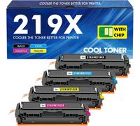 219A 219X Mfp 3302Fdw Toner Avec Puce: 4-Pack Compatible Pour Hp 219A 219X Pour Color Laserjet Pro Mfp 3302Fdw 3302Sdw 3302Fdn 3302Fdng 3302Fdwg 3302Sdwg 3202Dn 3202Dw W2190X Noir Cyan Jaune Magenta