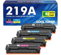 219A 219X MFP 3302FDW Toner avec Puce: 4-Pack Compatible pour HP 219A 219X pour Color LaserJet Pro MFP 3302FDW 3302SDW 3302FDN 3302FDNG 3302FDWG 3302SDWG 3202DN 3202DW W2190A Noir Cyan Jaune Magenta