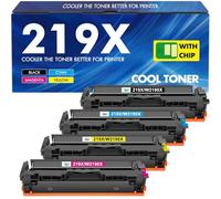 219A 219X MFP 3302FDW Toner avec Puce: 4-Pack Compatible pour HP 219A 219X pour Color LaserJet Pro MFP 3302FDW 3302SDW 3302FDN 3302FDNG 3302FDWG 3302SDWG 3202DN 3202DW W2190X Noir Cyan Jaune Magenta