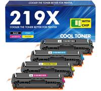 219X 219A MFP 3302FDW Toner: 4-Pack avec Puce Compatible pour HP 219X 219A pour Color Laserjet Pro MFP 3302FDW 3302SDW 3302FDN 3302FDNG 3302FDWG 3302SDWG 3202DN 3202DW W2190X Noir Cyan Jaune Magenta