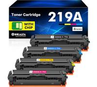 219A 219X MFP 3302FDW Toner avec Puce: Compatible pour HP 219A 219X Color Laserjet Pro MFP 3302FDW 3302SDW 3302FDN 3302FDNG 3302FDWG 3302SDWG 3202DN 3202DW Noir Cyan Jaune Magenta W2190A 4-Pack
