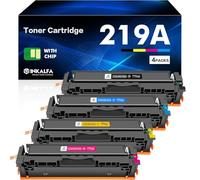 219A 219X MFP 3302FDW Toner avec Puce: Compatible pour HP 219A 219X Color Laserjet Pro MFP 3302FDW 3302SDW 3302FDN 3302FDNG 3302FDWG 3302SDWG 3202DN 3202DW Noir Cyan Jaune Magenta W2190A 4-Pack