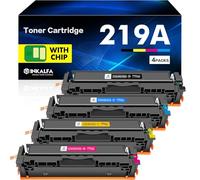 219A 219X MFP 3302FDW Toner avec Puce: Compatible pour HP 219A 219X Color Laserjet Pro MFP 3302FDW 3302SDW 3302FDN 3302FDNG 3302FDWG 3302SDWG 3202DN 3202DW Noir Cyan Jaune Magenta W2190A 4-Pack
