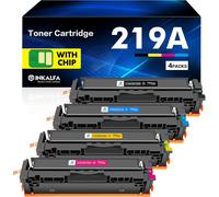 219A 219X Mfp 3302Fdw Toner Avec Puce: Compatible Pour Hp 219A 219X Color Laserjet Pro Mfp 3302Fdw 3302Sdw 3302Fdn 3302Fdng 3302Fdwg 3302Sdwg 3202Dn 3202Dw Noir Cyan Jaune Magenta W2190A 4-Pack