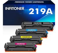 219A 219X W2190A 3302fdw Toner: Compatible pour HP 219A 219X Color LaserJet Pro MFP 3302FDW 3302SDW 3302FDN 3302FDNG 3302FDWG 3302SDWG 3202DN 3202DW W2191A W2192A W2193A Noir Cyan Jaune Magenta 4-Pack