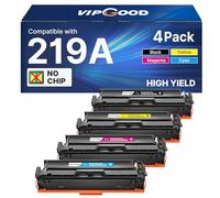 VIPGOOD 219A 219X Toner Compatible pour HP 219A 219X W2190A pour Color Laserjet Pro MFP 3302FDW 3302FDWG 3302SDWG 3202DN 3202DW (Noir Cyan Jaune Magenta, 4-Pack)