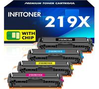 219X 219A Mfp 3302Fdw Toner Avec Puce: Compatible Pour Hp 219X 219A Color Laserjet Pro Mfp 3302Fdw 3302Sdw 3302Fdn 3302Fdng 3302Fdwg 3302Sdwg 3202Dn 3202Dw Noir Cyan Jaune Magenta W2190X 4-Pack